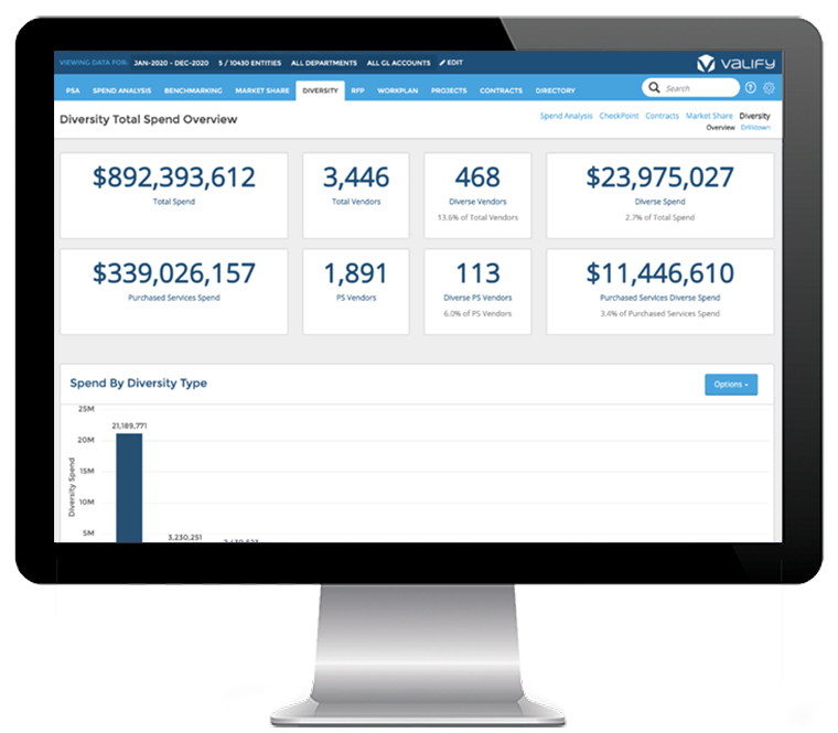 Diversity total spend overview